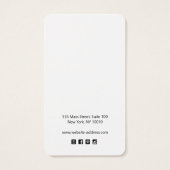 Carte d'affichage à oreille blanche de signature d (Dos)