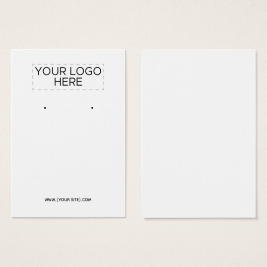 Carte d'affichage à oreille blanche du logo (Devant & derrière)