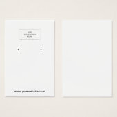 Carte d'affichage à oreille blanche du logo (Devant & derrière)