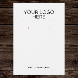 Carte d'affichage à oreille blanche du logo