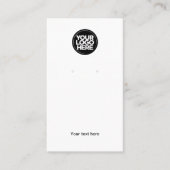 Carte d'affichage à oreille blanche du logo de l'e (Devant)