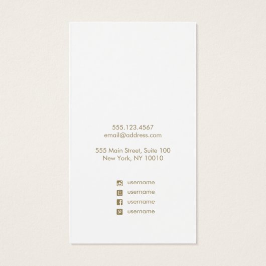 Carte d'affichage à oreille blanche du script de s (Dos)