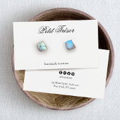 Carte d'affichage à oreille blanche élégante du sc