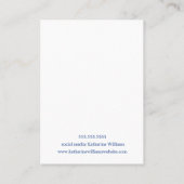 Carte d'affichage à oreille bleu Aquarelle moderne (Dos)