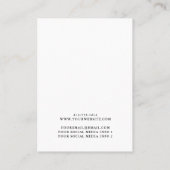 Carte d'affichage à oreille Bourgogne Floral (Dos)