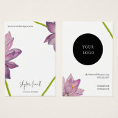 Carte d'affichage à oreille couleur rose violet (Devant & derrière)