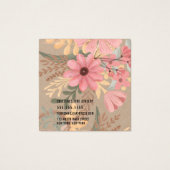 Carte d'affichage à oreille Cursive Kraft Rose Flo (Dos)