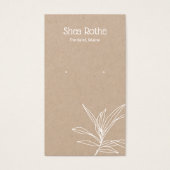 Carte d'affichage à oreille de la branche feuille  (Devant)