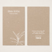 Carte d'affichage à oreille de la branche feuille  (Devant & derrière)