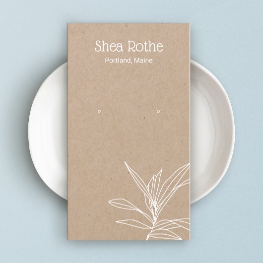 Carte d'affichage à oreille de la branche feuille 