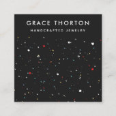 Carte d'affichage à oreille Festive Confetti Stud (Devant)