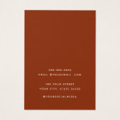 Carte d'affichage à oreille fleur sauvage boho mod (Dos)