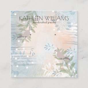 Carte d'affichage à oreille fleurie moderne