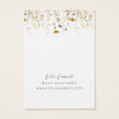 Carte d'affichage à oreille ・ Fleurs sauvages d'aq (Dos)