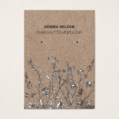 Carte d'affichage à oreille ・ Fleurs sauvages rust (Devant)