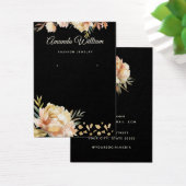 Carte d'affichage à oreille florale Black & Gold m (Bureau)