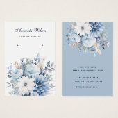 Carte d'affichage à oreille florale chic et modern (Devant & derrière)