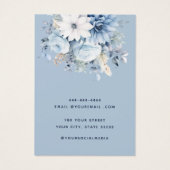 Carte d'affichage à oreille florale chic et modern (Dos)