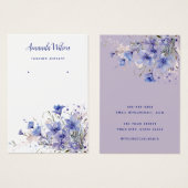 Carte d'affichage à oreille florale chic moderne (Devant & derrière)