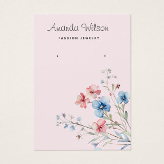 Carte d'affichage à oreille florale chic moderne W