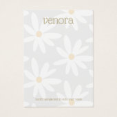 Carte d'affichage à oreille florale mignonne gris (Devant)