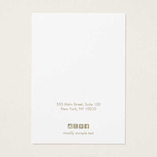 Carte d'affichage à oreille florale mignonne gris  (Dos)