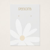 Carte d'affichage à oreille florale mignonne gris  (Devant)