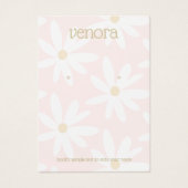 Carte d'affichage à oreille florale mignonne rose  (Devant)