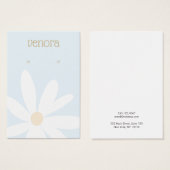 Carte d'affichage à oreille florale mignonne simpl (Devant & derrière)