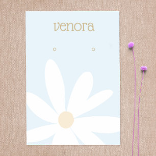 Carte d'affichage à oreille florale mignonne simpl