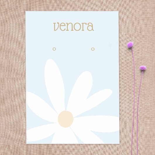 Carte d'affichage à oreille florale mignonne simpl