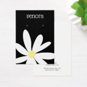 Carte d'affichage à oreille florale noire (Bureau)