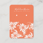 Carte d'affichage à oreille florale orange blanche (Devant)