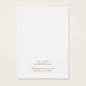 Carte d'affichage à oreille florale rose pâle (Dos)