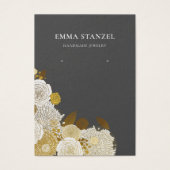 Carte d'affichage à oreille ・ Gold Sketched Floral (Devant)