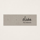 Carte d'affichage à oreille Kraft Script Stud (Devant)