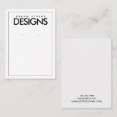 Carte d'affichage à oreille minimale (Devant / Derrière)