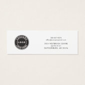 Carte d'affichage à oreille minimale du logo de vo (Dos)