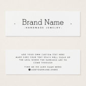 Carte d'affichage à oreille minimale serif moderne (Devant & derrière)