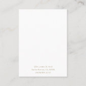 Carte d'affichage à oreille minimaliste (Dos)