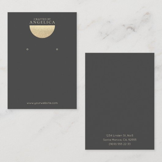 Carte d'affichage à oreille minimaliste (Devant / Derrière)