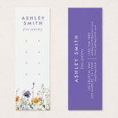 Carte d'affichage à oreille multiple fleur sauvage (Devant & derrière)