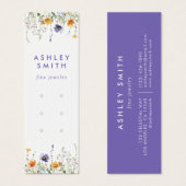 Carte d'affichage à oreille multiple fleur sauvage (Devant & derrière)