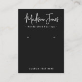 Carte d'affichage à oreille noire Calligraphie sim (Devant)