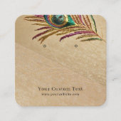 Carte d'affichage à oreille ・ Plumes de paon à bro (Devant)