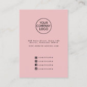 Carte d'affichage à oreille pour logo minimal mode (Dos)