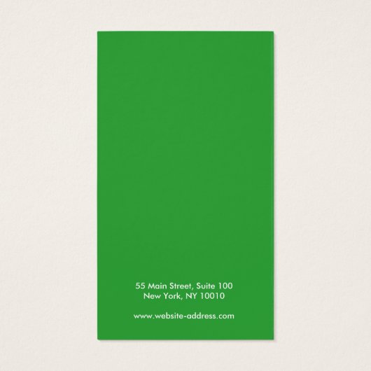 Carte d'affichage à oreille rose et verte (Dos)