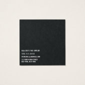 Carte d'affichage à oreille rose noire (Dos)