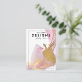 Carte d'affichage à oreille rose or tendance (Debout devant)