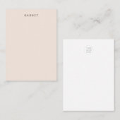 Carte d'affichage à oreille rose pâle (Devant / Derrière)